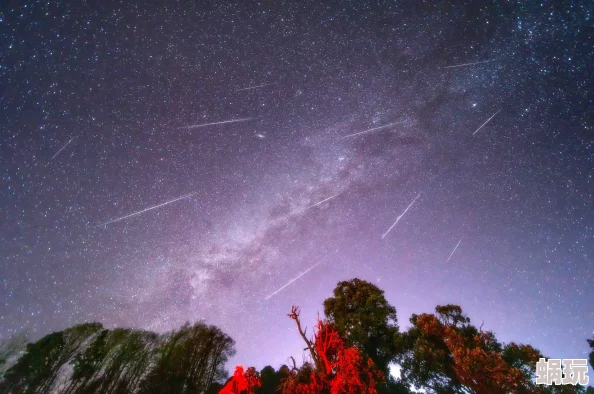 夜爽爽近日夜空中出现罕见流星雨吸引众多天文爱好者观赏