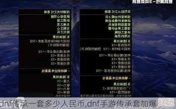 DNF传承装备价值排行及最新合成攻略：揭秘哪个最值钱